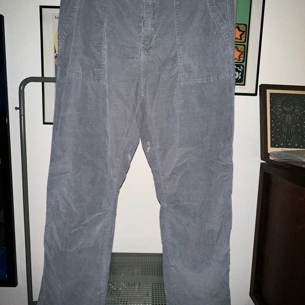 Women's Gray Corduroy Pants